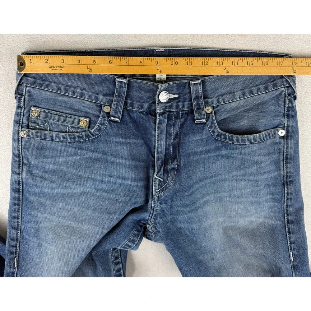 True Religion Section Straight Jeans Mens 34 Blue Denim Medium Wash M2F800TSM